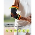 thumbnail image 3 of 2-Pack Elbow Compression Sleeves for Tendonitis & Tennis Elbow - Pain Relief Brace for Men & Women, Reduce Joint Pain in Tennis, Golf, Workouts, 3 of 8