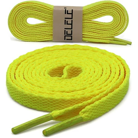 

Wish 2 pairs of flat shoe laces suitable for skateboard shoes and sports shoes 23.62 Inch（Fluorescent yellow） S2802