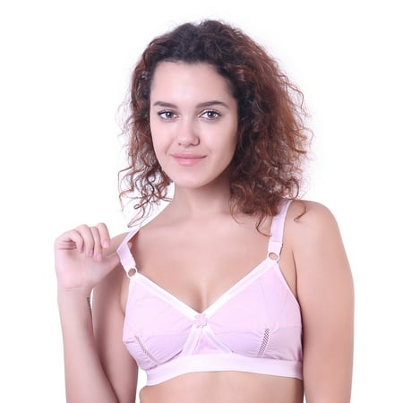 

Women s Full Cup Everyday Plus Size Cotton Bra Comfortable Push Lingerie B C and D Cup Bra Pink