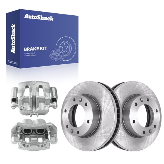 AutoShack Front Vented Brake Rotors   Calipers 4-PC Brake Kit Replacement for 2006-2012 Kia Sedona 2007-2010 Hyundai Entourage 2014 Kia Sedona 11.73" (298 mm)
