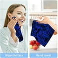 thumbnail image 6 of SKYSONIC 4 PCS Blue Roses Washcloths, 12"x 12" Cotton Wash Cloths, Highly Absorbent and Soft Face Towels for Bathroom,Gym,Hotel and Spa, 6 of 7