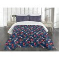 thumbnail image 3 of Ambesonne Cars Quilted Bedspread Set 2 Pcs, Racing Automobile Sports, Twin Size, Navy Blue Red Black, 3 of 5