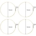 thumbnail image 4 of Sntieecr Paquete de 4 anillos de aro florales de metal grandes de 12 pulgadas, corona de macramé, anillo de aro dorado para manualidades, decoración de bodas y coronas navideñas, atrapasueños y manual, 4 of 4