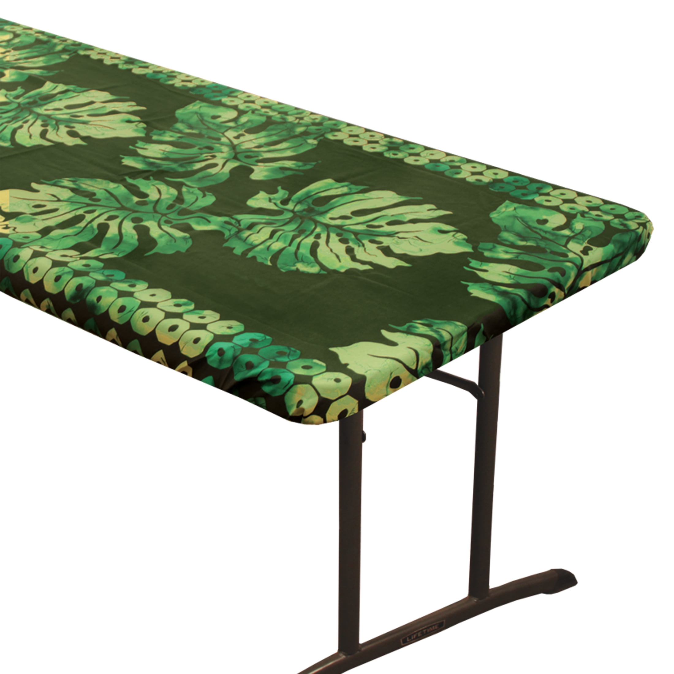 Hawaiian fitted tablecloth Luau Party 6 foot picnic 72 x30" center folding table