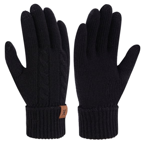 FZ FANTASTIC ZONE Womens Winter Warm Touch Screen Gloves Elastic Cuff Thermal Knit Gloves for Women Cold Weather Gifts