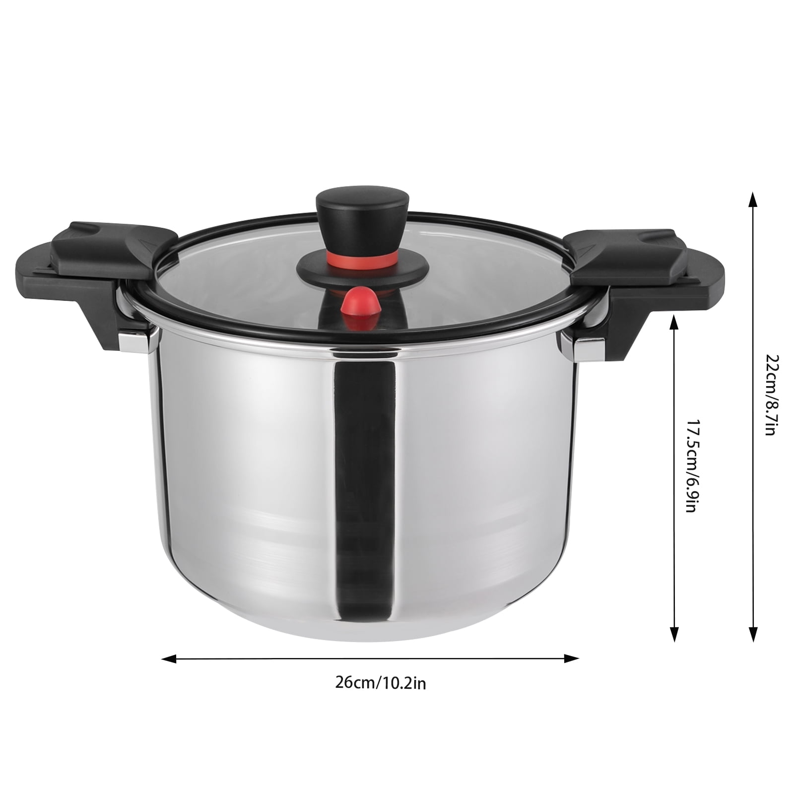 Pressure Pot, Pressure Cooker, 201 Stainless Steel Pressure Pot US NEW Gas Cookers, Induction Cookers, and Electric Hob.