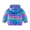 thumbnail image 3 of CECORC Baby/Toddler Winter Puffer Jacket Baby Winter Solid Hooded Coat Long Sleeve 3T,Bright Blue, 3 of 5