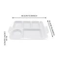 thumbnail image 3 of Binwennn Heat Imitation Porcelain Compartment Fast Food Trays Specifically Designed For School And Unit Canteens Commercial Grade Tableware outside Dinner Table Set Outdoor Table Setting for 2 Plate, 3 of 4