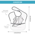 thumbnail image 4 of Hirioo Cute Ghost Simple Drawing for Baby Waterproof Pocket Bib Adjustable Closed for Babies Toddlers with Large Pocket 6-24Months, 4 of 8