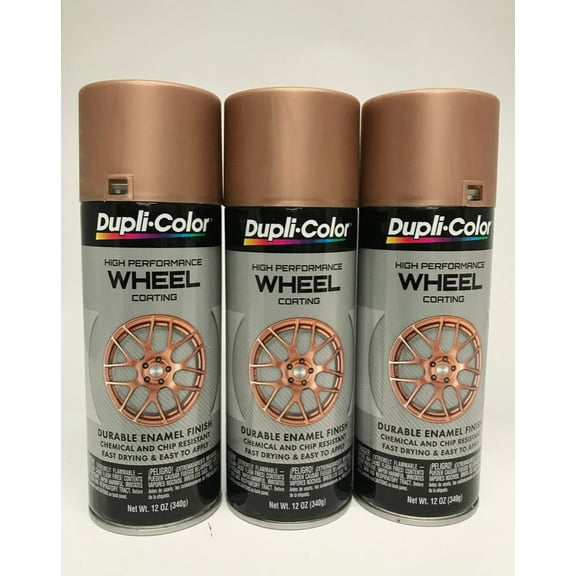 Duplicolor HWP109 - 3 Pack Wheel Coating Spray Paint Rose Gold - 12 oz