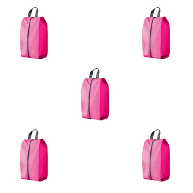 Youkk Polyester Lightweight And Portable Shoe Bag For Travel Pack Shoes With Ease Using Compact Storage pink M 5Set