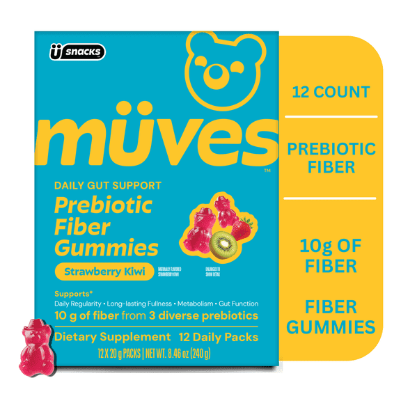 Muves by Gruns Prebiotic Fiber Gummies, 12 Count