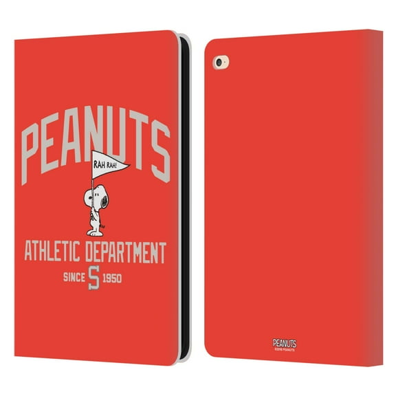Head Case Designs Officially Licensed Peanuts Varsity Sports Snoopy Athletic Department Leather Book Wallet Case Cover Compatible with Apple iPad Air 2 (2014)