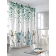 thumbnail image 3 of Fsddascl Green Grey Pumpkins Fall Shower Curtain Set - Standard 72" x 72" Washable Bathtub Curtain with 12 Hooks, Thanksgiving Eucalyptus Leaves Waterproof Fabric Stall Shower Curtains for Bathroom, 3 of 6