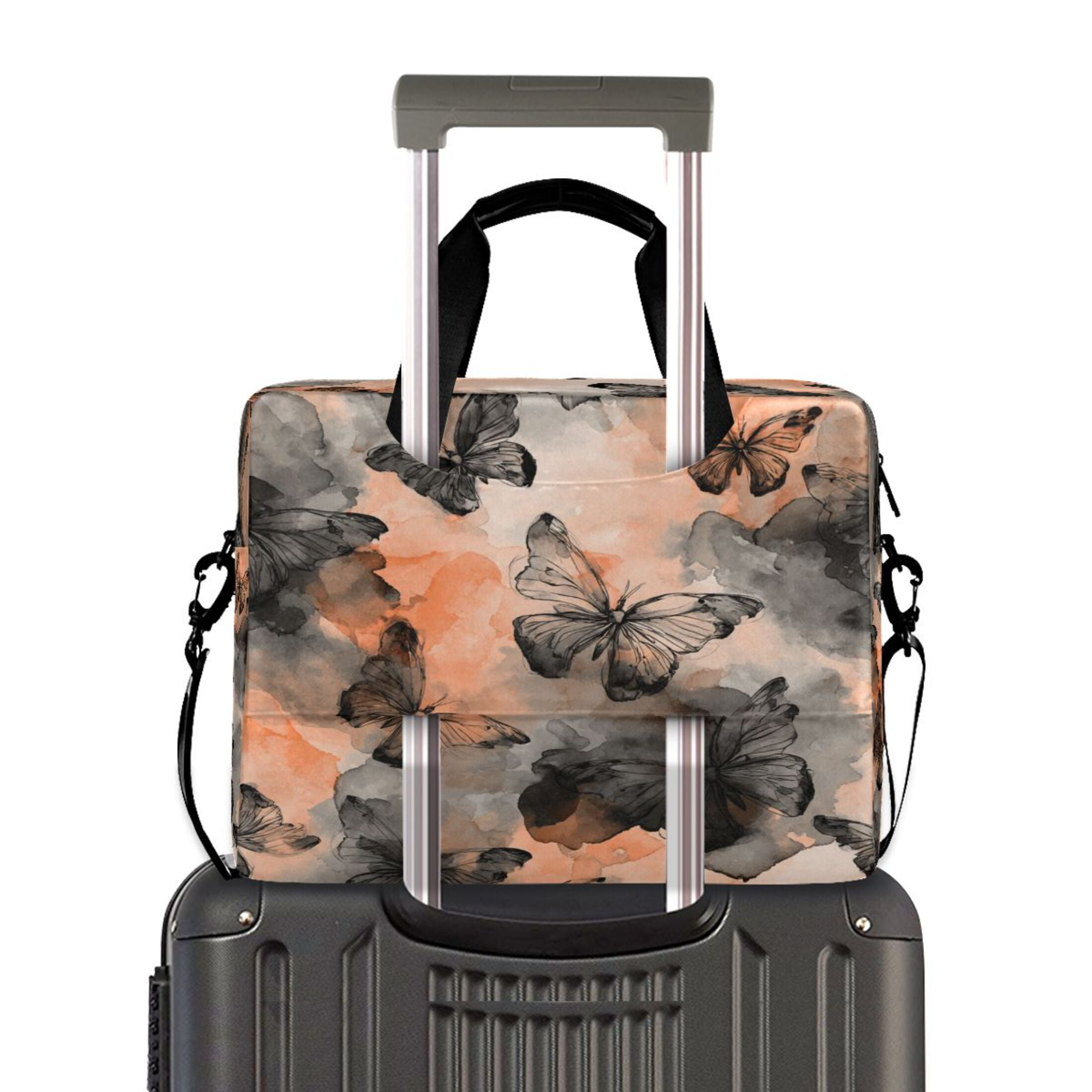 Laptop Bag Laptop Briefcase 15.7 x 3 x 11.8 Inches Laptop Bag Briefcases Laptop Storage Travel Laptop Bag Work Laptop Bag Grey Butterfly