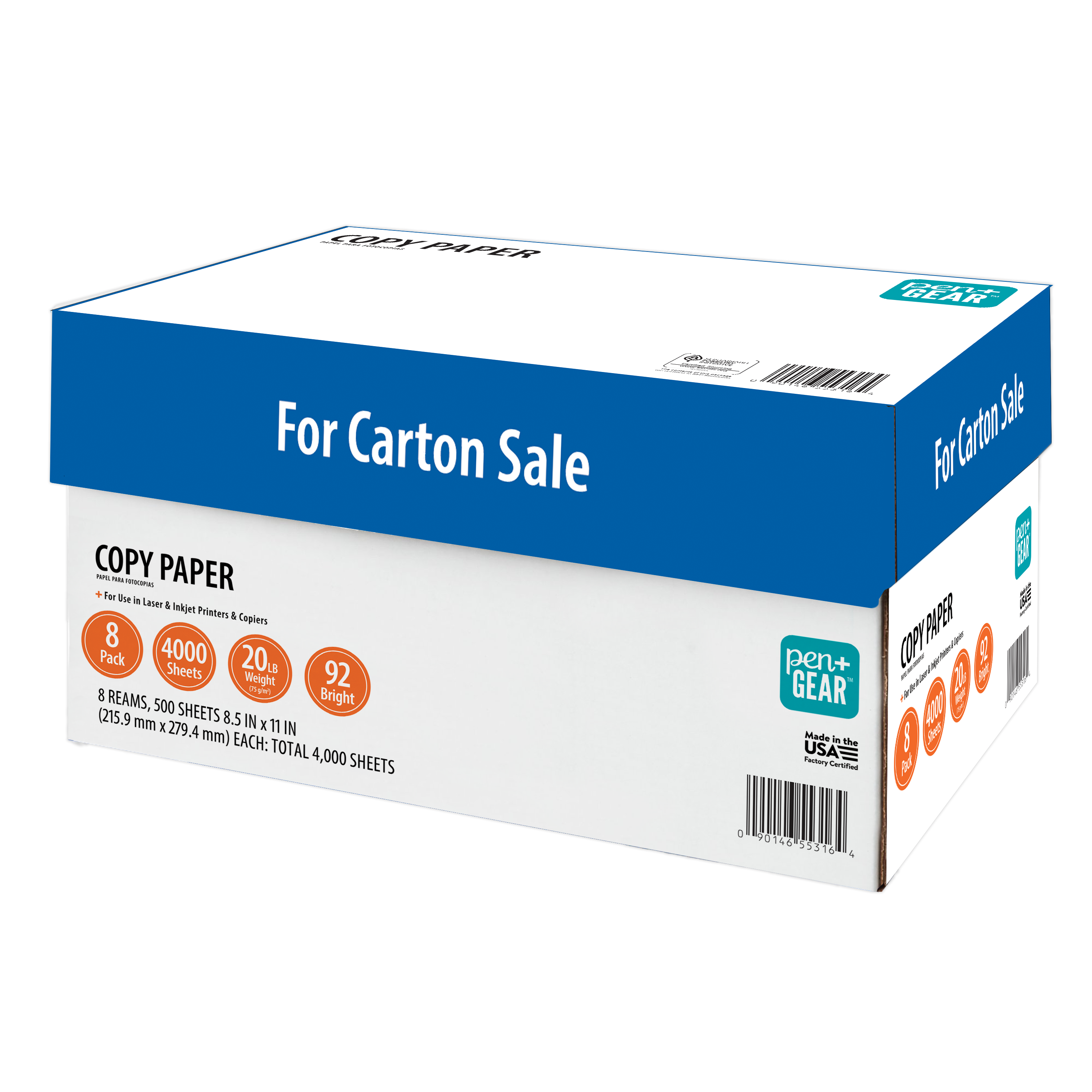 Pen+Gear Copy Paper, 8 Ream Case, 4000 Sheets photo 3