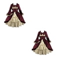 thumbnail image 3 of Disfraz de Lolita Gótica Sonducket Vestido de Cosplay Vino Rojo S 2Conjunto, 3 of 6