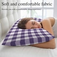 thumbnail image 5 of Purple Checkered Pillow Protectors with Zipper Standard Size, Farmhouse Buffalo Plaid Soft Brushed Microfiber Breathable Throw Pillow Covers, Pillowcase for Couch Sofa Bedroom Living Room 20"x26", 5 of 9