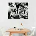 thumbnail image 2 of Nawypu  Lion and Lioness Canvas Wall Art Black and White Animal Couple Wall Decor Painting Male and Female Lion Picture Print Wall Art for Home Bedroom Office Decor, 2 of 6
