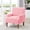 Pink, variant on Modern Accent Chair with 2" Wide Wale Corduroy, Upholstered Armchair with 9" Solid Wood Legs, Cozy Living Room Chair for Bedroom, Office, Mid-Century Modern Style, Pink