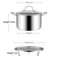 thumbnail image 2 of Premium Stainless Steel European-Style Stock Pot with Steamer Rack – 28cm, 7.5L Large Capacity, Thickened Flat Base for Even Heating, Coating-Free Healthy Cooking, Double Handles, Ideal for Home &, 2 of 6