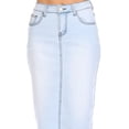 thumbnail image 3 of Fashion2Love Women's Juniors/Plus Size calf - Length Pencil Stretch Denim Skirt, 3 of 5