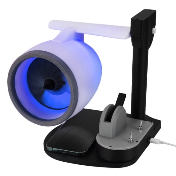 Aviation Design Desktop Fan with Integrated Mobile Power Supply USB Propelled High Wind Low Noise for Home & Office