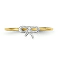 thumbnail image 3 of Finest Gold 14K Yellow & Rhodium with CZ Bow Ring - Size 7, 3 of 4