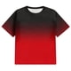 thumbnail image 5 of Tops para hombre, blusas y camisas de manga corta con cuello redondo para hombre, blusa informal grande con cuello redondo y manga corta degradada, blusa de poliéster para hombre, 5 of 5