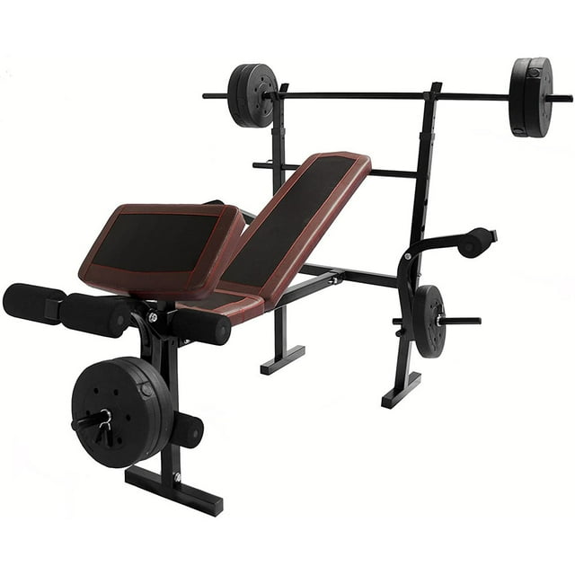 Banco Multiposiciones CENTURFIT 3 en 1 Soporta hasta 200 kg con 8 discos de 10 lbs Barra recta
