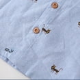 thumbnail image 5 of MXIEZI Baby Toddler Boys Long Sleeve Shirt Kids Button down Dress Shirts Cartoon Formal Uniform Shirt Tops 2-7Y, 5 of 9