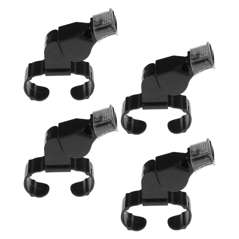 Hemoton  5 Count Football Coaching Supplies Electronic Whistles for Referees Black