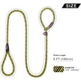 thumbnail image 4 of Fida Durable Slip Lead Dog Leash, 6 FT x 3/8" Heavy Duty Dog Loop Leash, Comfortable Strong Rope Slip Leash for Small Dogs and Puppies, No Pull Pet Training Leash with Highly Reflective (3/8", Yellow), 4 of 7