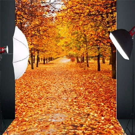 5x7FT Autumn Golden Forest Backdrop Curtain Wedding Party Photobooth Ceremony Event Photo Decorations Photography Backdrop Background Photo Studio Props