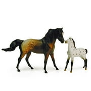 Breyer Mustangs Horse Set - Dreamcatcher, Spotted Mustang Mare with Leopard Spotted Colt