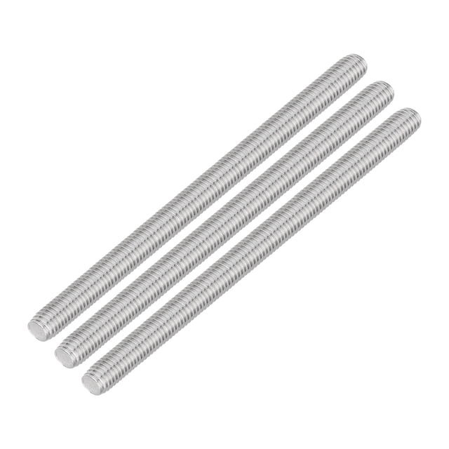 Uxcell Lot de 3 M10 x 150mm Pas 1.5mm Acier Inoxydable 304 Tige Entièrement Filetée
