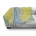 thumbnail image 3 of Blue and Yellow Soft Flannel Fleece Blanket, Ombre Mandala Design Tribal Chinese Esoteric Pattern Mystic Universe Print, Cozy Plush for Indoor and Outdoor Use, 60" x 80", Blue Yellow, by Ambesonne, 3 of 6