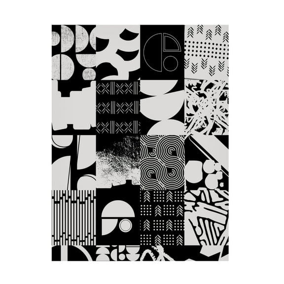 Canvas Wall Art - NUMA Art 'Patchwork' Wall Art for Living Room, Bedroom, or Office Décor by Trademark Fine Art - 14 x 19 Inches