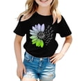 thumbnail image 5 of Ruyang Teen Girls Flower Graphic T Shirts Short Sleeve Sunflower Pattern Tshirts Tops Summer Loose Fit Soft Tees Clothes, 5 of 5