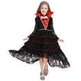 thumbnail image 2 of Cowsor Robe de Fête Médiévale pour Filles, Manches Bouffantes de l'Ère Victorienne, Velours, Taille Haute, Longue Robe, 2 of 3