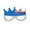 B002- White, variant on 4Th of July Accessories Glitter Crown Half Mask Eye Mask with Elastic Band and 8.66 Inch Wide, Masquerade Mask for Men Mask for Masquerade Party with White Glitter and Elastic