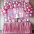 thumbnail image 4 of Cortina con flecos de lámina rosa, 4 paquetes, para decoración de fiestas, 4 of 8