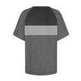 thumbnail image 5 of VERUGU Womens Tops Raglan Sleeve Crew Neck Shirts Summer Trendy Colorblock Short Sleeve T-shirts Loose Casual Comfy Blouses for Leggings Black M, 5 of 5