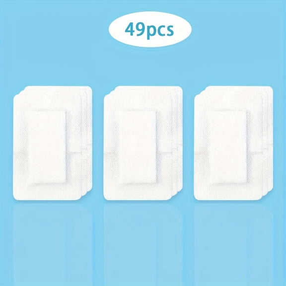 49-Pack Large Adhesive Wound Dressings (3.94" x 5.91"), Breathable Non-Stick Pad Bandages for Minor Cuts, Scrapes & Wounds
