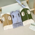 thumbnail image 3 of vnanda Soft Thick Pet Clothes Pet Cotton Coat Stylish Button Closure Warm Comfortable Dog Cat Outerwear with Traction Ring for Winter, 3 of 8