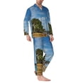 thumbnail image 2 of Uemuo Lighthous Pattern 2-Piece Loungewear Set - Men’s Soft Sleepwear, Cozy Winter PJs, Comfy Sleep Set-XX-Large, 2 of 7