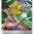 thumbnail image 1 of Soimoi Green Cotton Jersey Fabric Tropical Leaves Decor Fabric Printed Yard 58 Inch Wide, 1 of 3