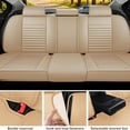 thumbnail image 4 of Car Seat Covers Fit for Chevrolet Tahoe 2011-2024: 5 Seats Faux Leather Waterproof Seat Protectors (Beige) - 2 Rows, 4 of 5