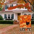 thumbnail image 7 of Sm:)e Fall Garden Flag 12x18 Inch Double Sided - Seasonal Decorative Flag Rustic Autumn Outdoor Yard Decor, Pumpkins and Black Cat, 7 of 7