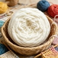 thumbnail image 5 of Horplkj Acrylic Yarn, Crochet Yarn Super Chunky 7-8mm for Hand Knitting, Soft Washable Pill-Resistant Jumbo Yarn for Blanket Scarf (White), 5 of 5